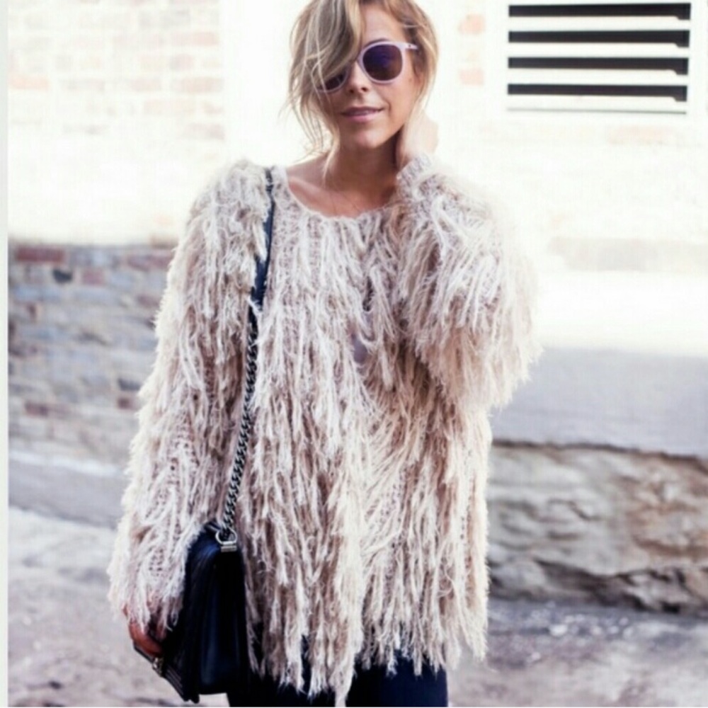 Free People Faithful Shaggy Cardi - Picture 2 of 8